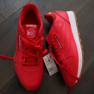 Reebok Classic Red Leather Sneakers
